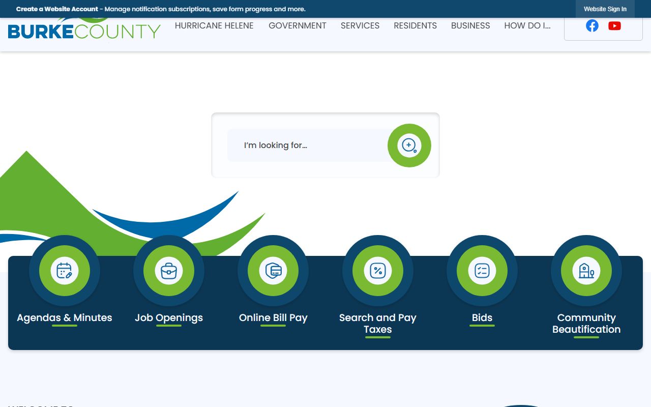 Burke County government website for police records information