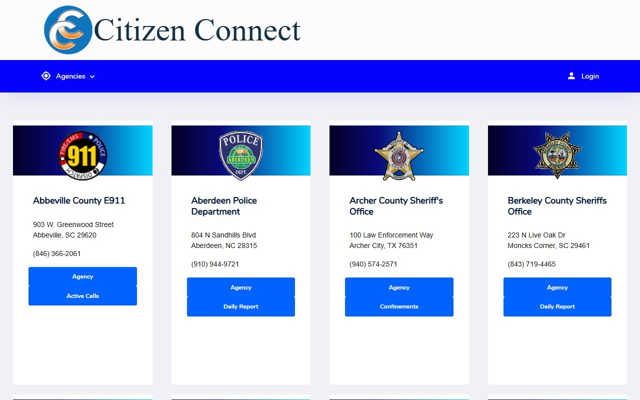 Edgecombe County Sheriff citizen connect portal for police records