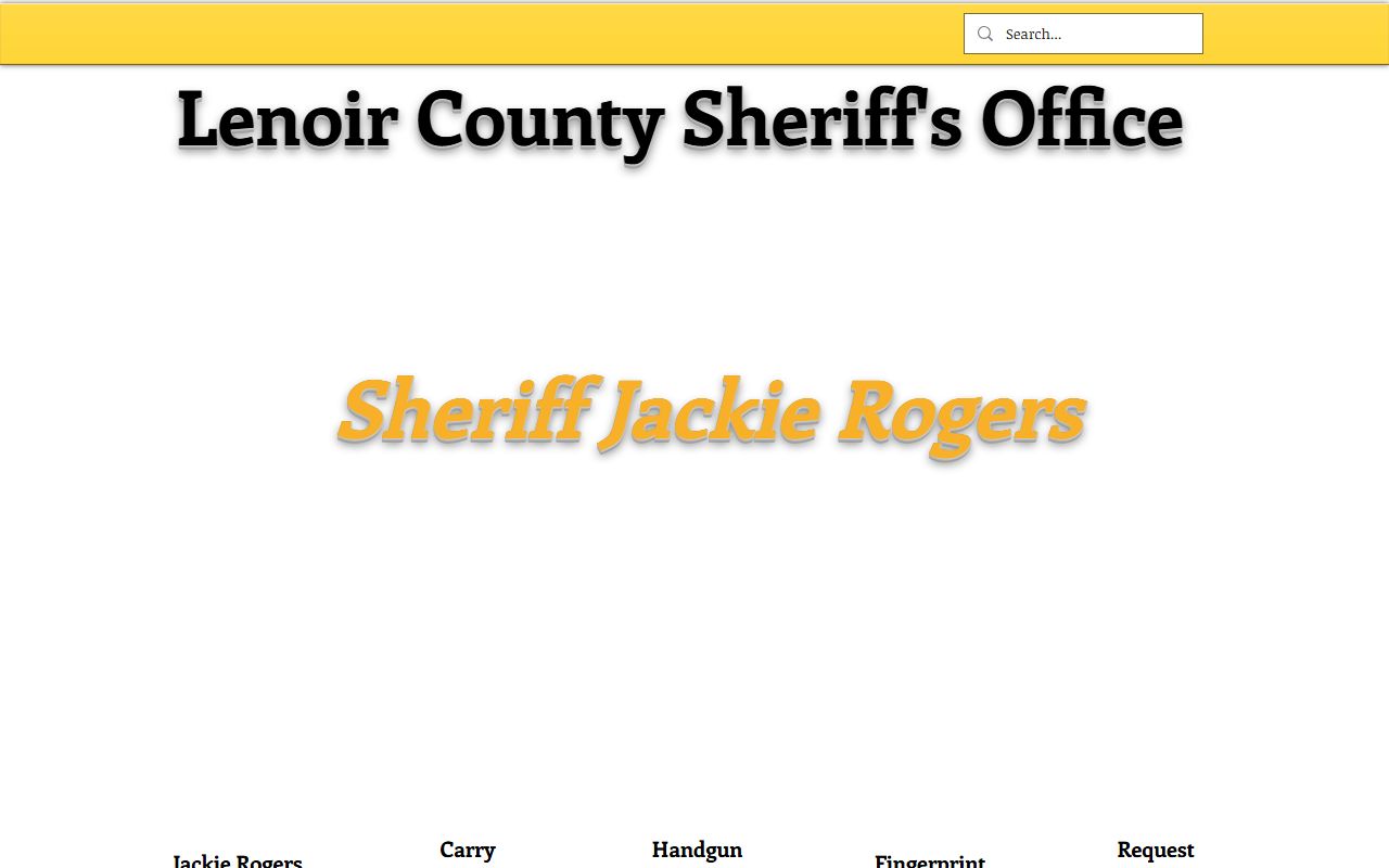 Lenoir County Sheriff's Office homepage for police records